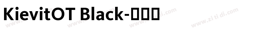KievitOT Black字体转换
